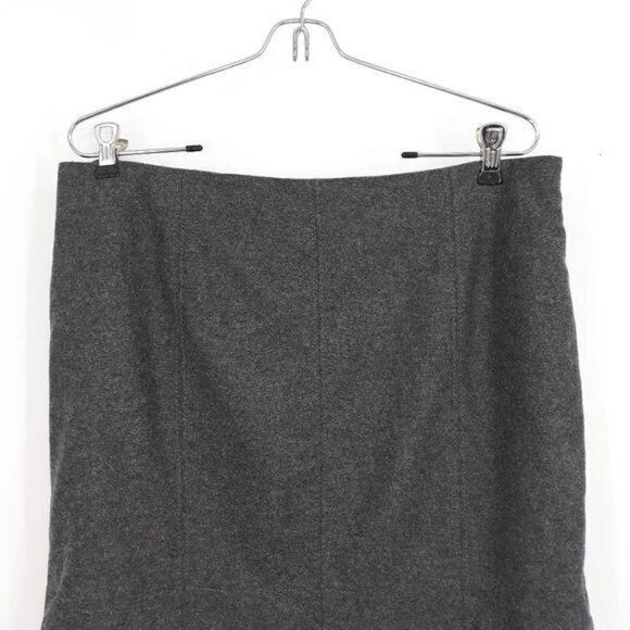 Tommy Hilfiger Y2K Parochial School Girl Wool Pleated Trumpet Skirt Gray Sz 12 - Picture 4 of 10